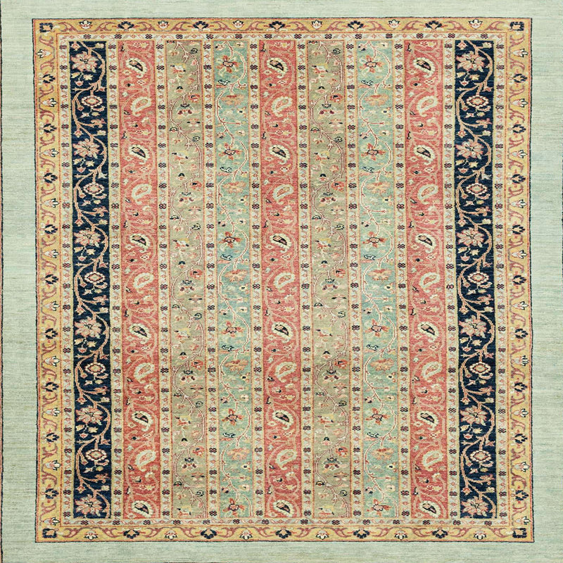 Abstract Indoor Rug, Square 6'