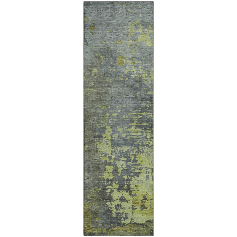 Premium Machine Washable Mehara AMF1702 Abstract Rug, Runner 2'3" x 7'6"