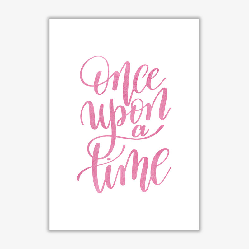 Once Upon A Time - Print, Unframed, 85 cm H x 60 cm W x 1 cm D, Pink