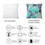 Turquoise luxueux abstrait Art fluide IV - Coussin décoratif imprimé moderne-802940412