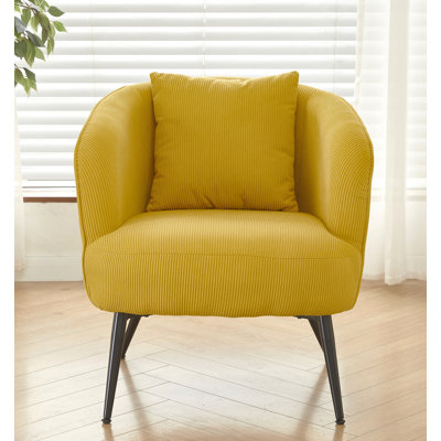 Fauteuil moderne en velours côtelé