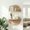  Boho Arched Lunar Ledges Wall Shelf, Modular Wood Floating Display Shelf with Fluted Arch Design for Bedroom, Bathroom, Kitchen & Living Room Decor