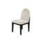 Table de salle à manger de style traditionnel et 6 chaises d'appoint en tissu blanc