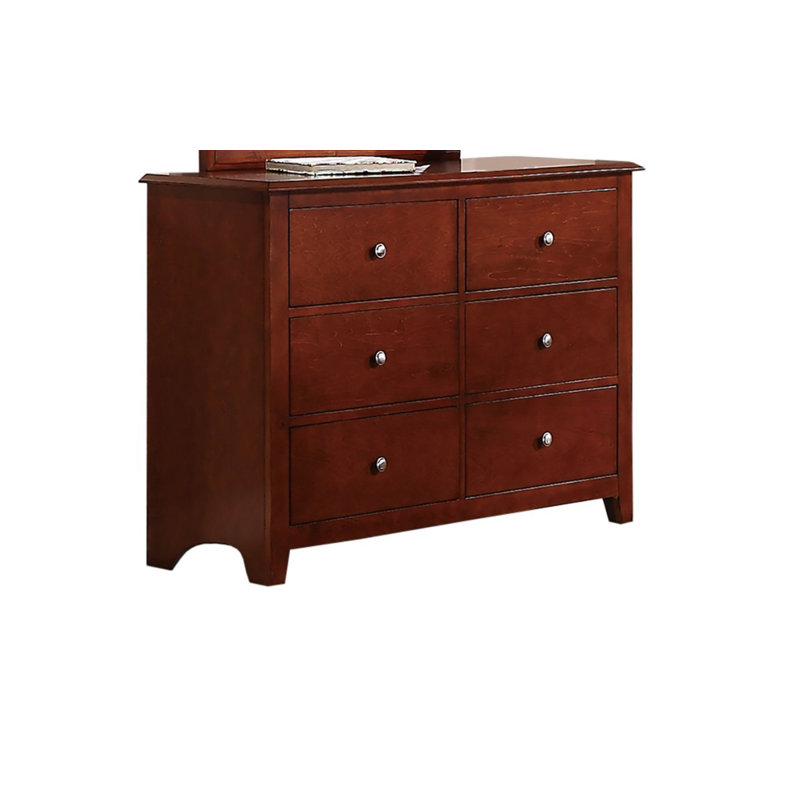 Commode double 6 tiroirs l 48 po Aiydan, Espresso
