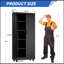 Armoire de rangement en métal avec roulettes, serrure et 4 tablettes réglables