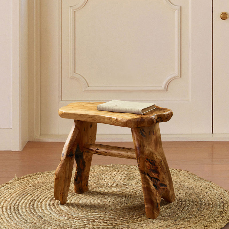 Tabouret de coiffeuse en bois massif Minnick