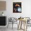 «Bordeaux Goldfish Into Wine», art mural sur toile flottant noir, design par Jean-Pierre Got-1079106069-1079106072