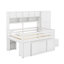 Wooden Loft Bed With Desk, Drawers And Shelves-2080073285-2080073290