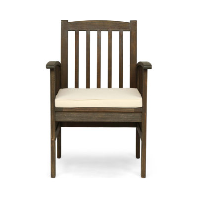 Acacia Dining Chair Set with Weather-Resistant Cushions