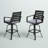 Adelynn Metal Outdoor Stool with Cushion