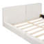 Lit plateforme tapissier avec tissu en velours, lit au sol avec structure solide-2122409224