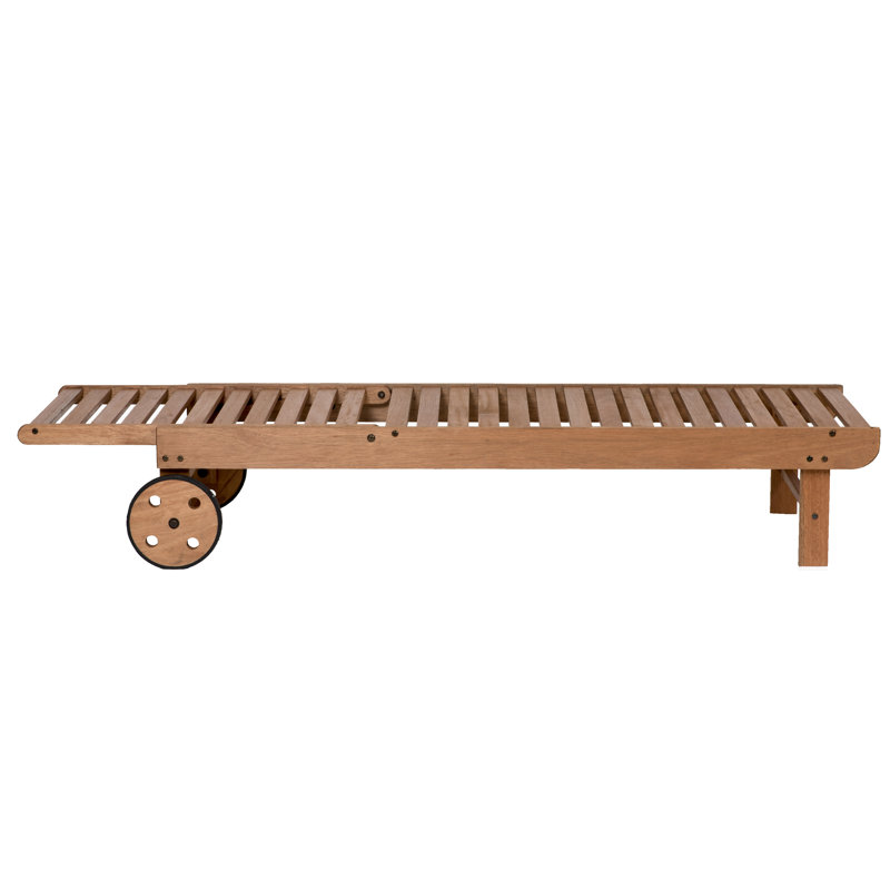 Caselli Outdoor Eucalyptus Wood Chaise Lounge