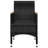  Dining Set Black, Cream White