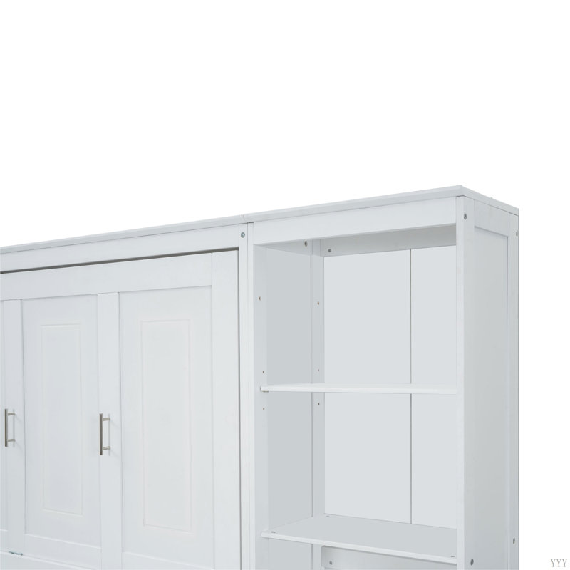 Lit escamotable avec bureau et bibliothèque Murphy, Lit double