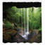 Ensemble de rideau de douche avec crochets natural cave-44243215
