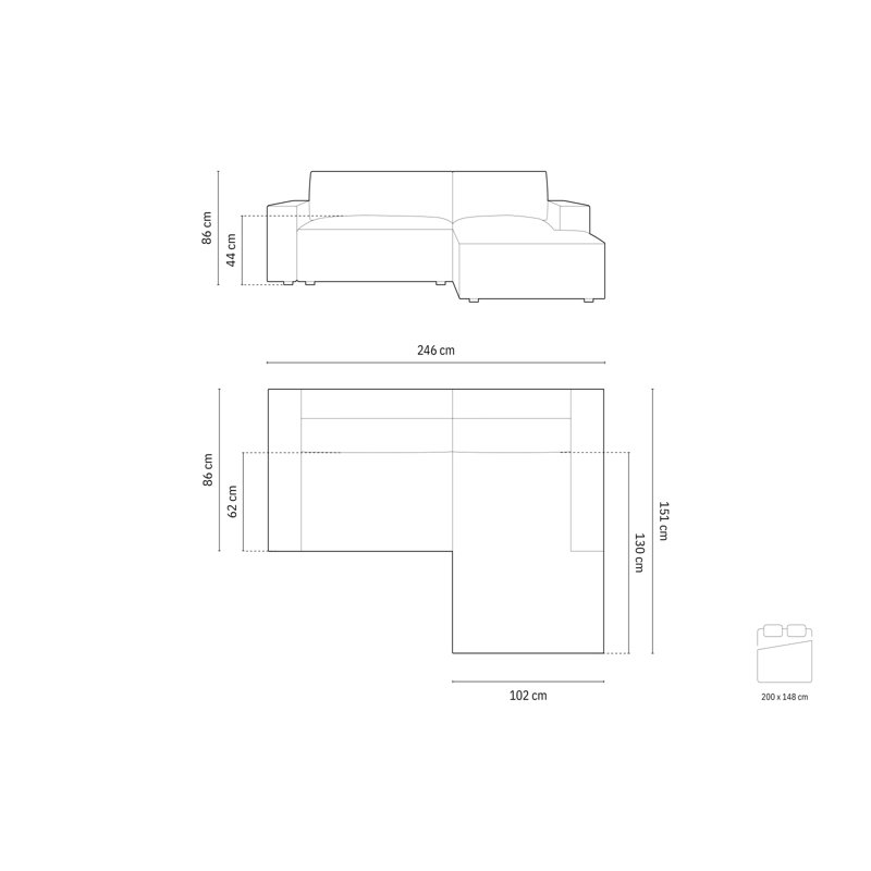 Alisbha Boucle Sofa Bed, Light Grey