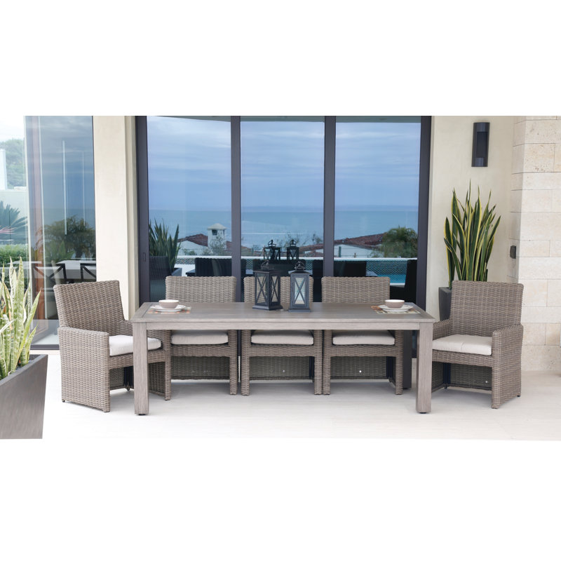 Coronado Outdoor Dining Side Chair, Canvas Flax Sunbrella®, Driftwood