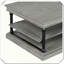 Table basse en bois avec tablettes de rangement ouvertes, salon moderne, fonctionnel, polyvalent et pratique-765112852