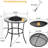 Launcelot Round Iron Wood Burning Smokeless Fire Pit Table