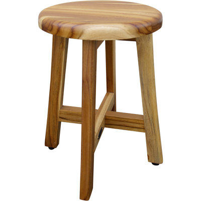 Willandra 18" Natural Brown Backless Bar Chair