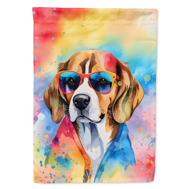 Drapeau de jardin Hippie Dawg, Beagle