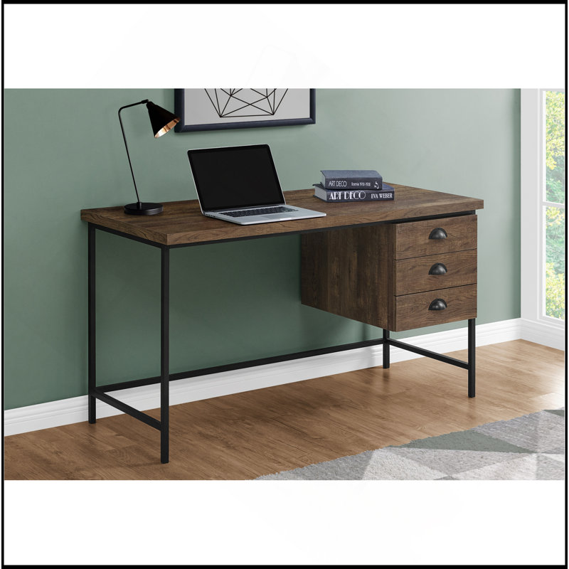 Bureau d'ordinateur, bureau personnel, ordinateur portable, tiroirs de rangement, L 55 po, travail, stratifié, contemporain, moderne