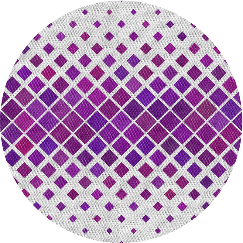 Tapis mauve Power Loom, Rond 3 pi
