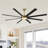 8 Aluminum Blades Industrial Ceiling Fan 3CCT 80inch 6-Speed Reversible Quiet DC Motor , Sliver and Black-91062119-91132637