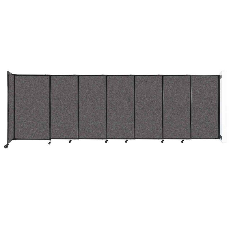 Cloison coulissante 5 pi, H 60 po x l 186 po x P 33 po, Gris anthracite