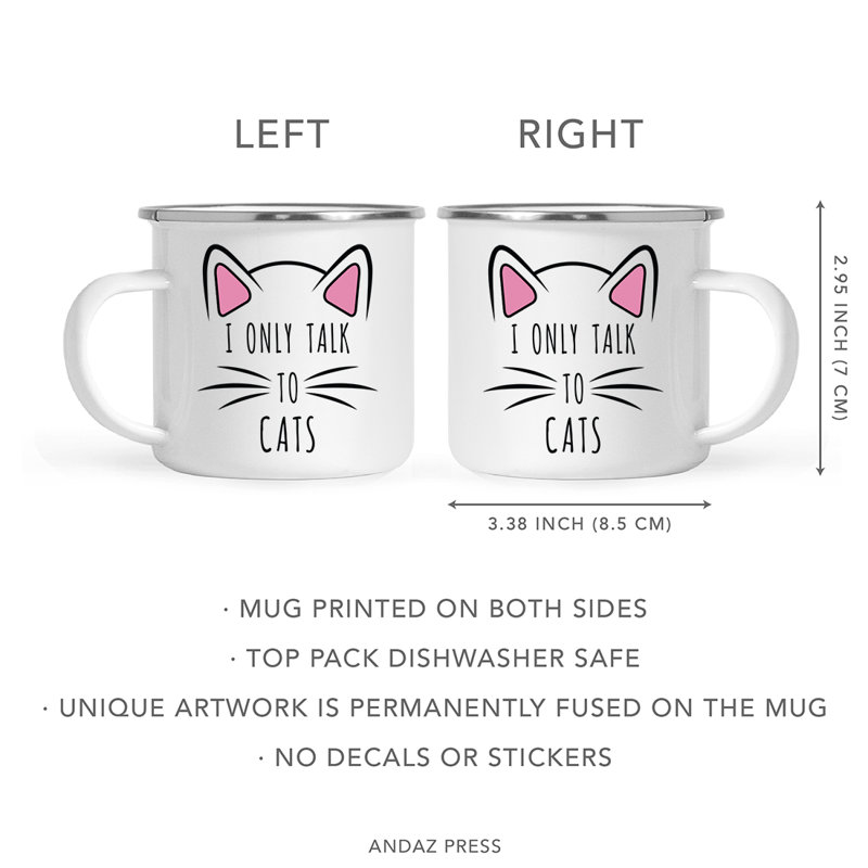 Tasse à café «Funny Cat Lover Campfire», Je parle uniquement aux chats