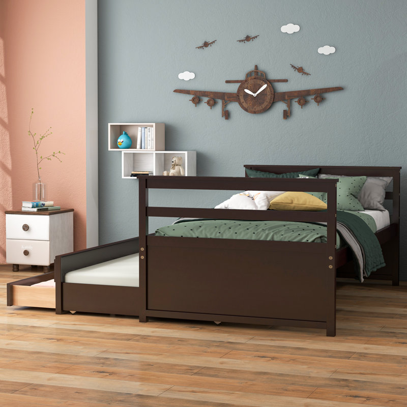 Amerski Solid Wood Slat Storage Bed, Brown