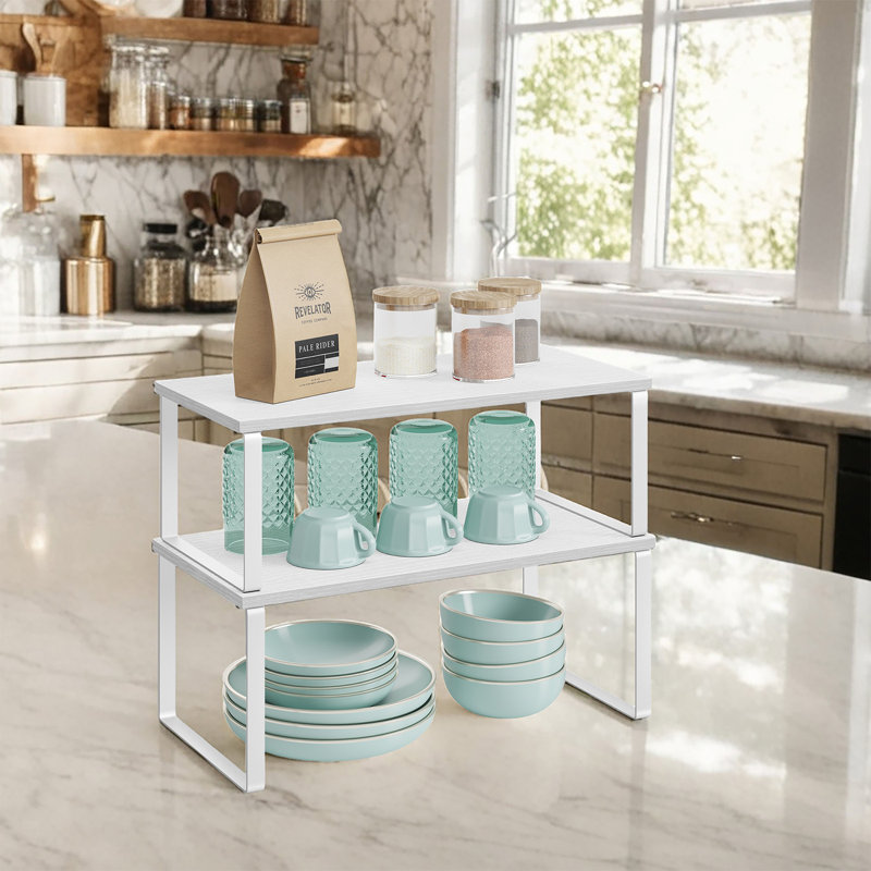 Ensemble de 2 organisateurs de tablettes extensibles, comptoir de cuisine et support à épices pour garde-manger et armoire