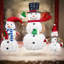 Ensemble 3 pièces de décoration de Noël bonhomme de neige illuminé