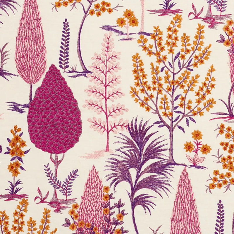 Tissu de broderie Pandora, Aubergine