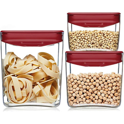 ClickClack Small 3pc Cube Canister Set