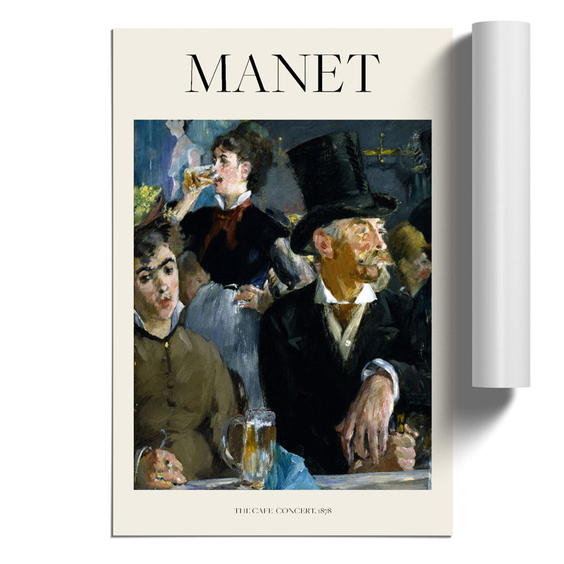 At The Cafe by Edouard Manet - No Frame Painting, 42cm H x 30cm W x 0.1cm D