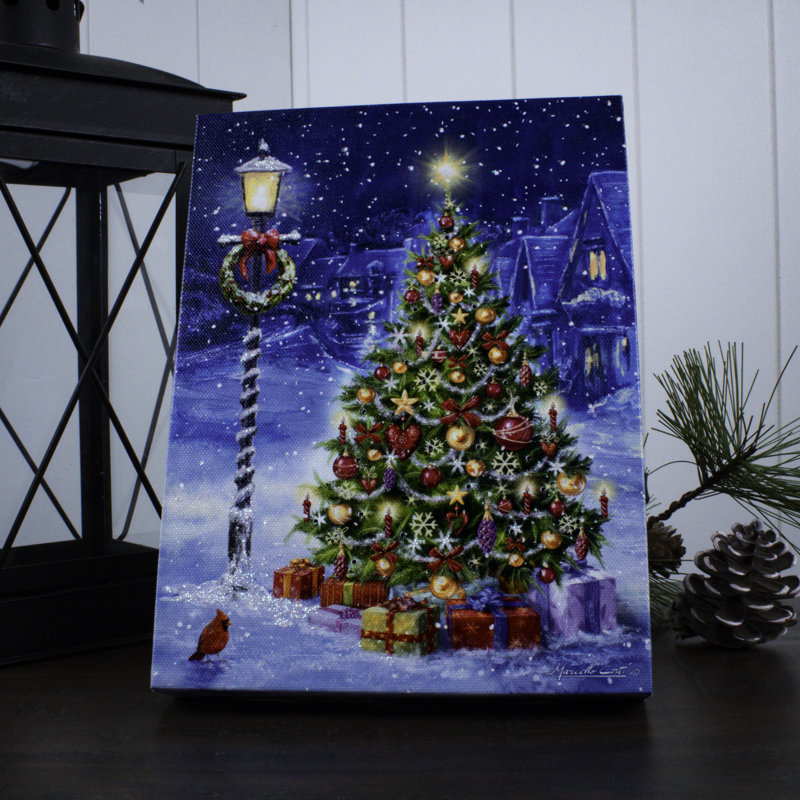 Festive Evening 8x6 Lighted Tabletop Canvas