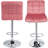 Square Back Adjustable Bar Stool Velvet-856585545