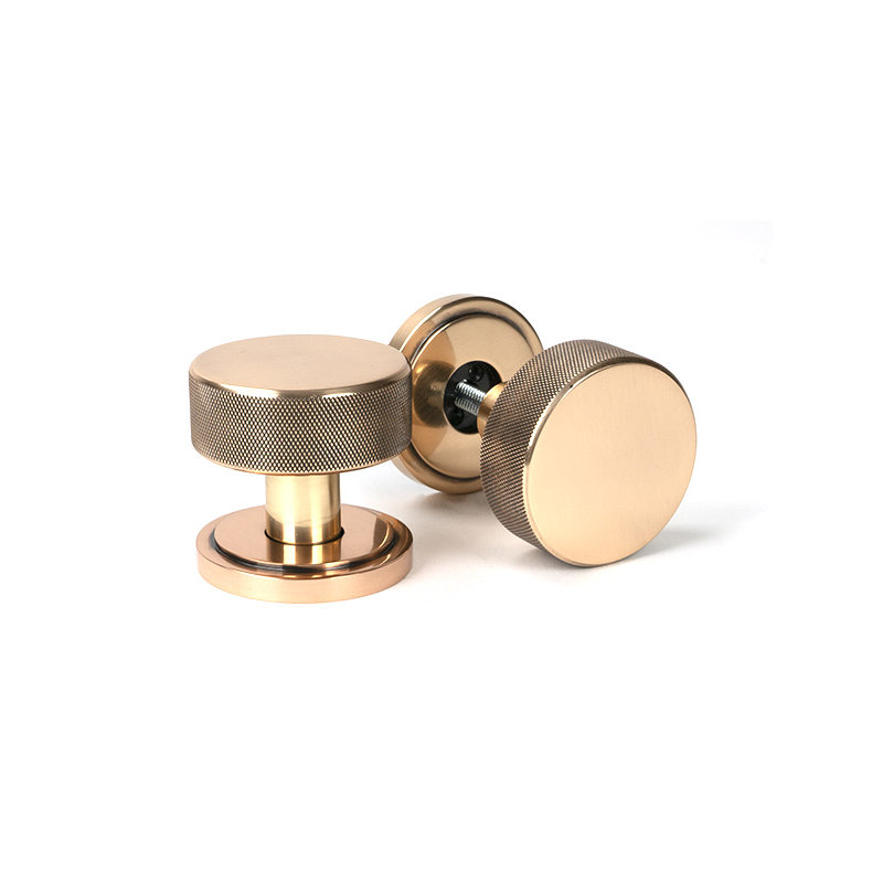 Brompton Interior Mortise Knobset, Polished Bronze