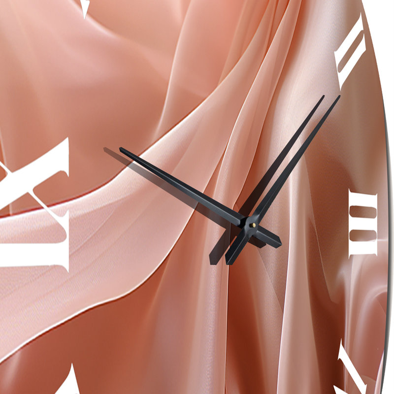 Horloge murale Smooth Elegant Minimal Glam Wave, Petit