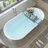 Iris 59" x 29.5" Freestanding Soaking Acrylic Bathtub-83841420