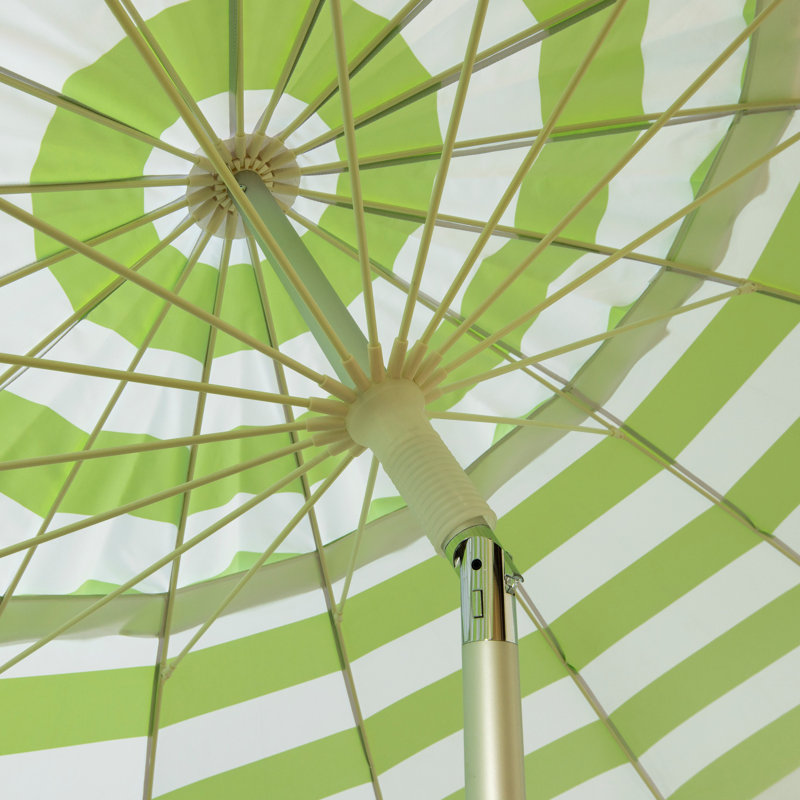 Parasol de luxe 8 'avec sac de transport, Lime / Blanc