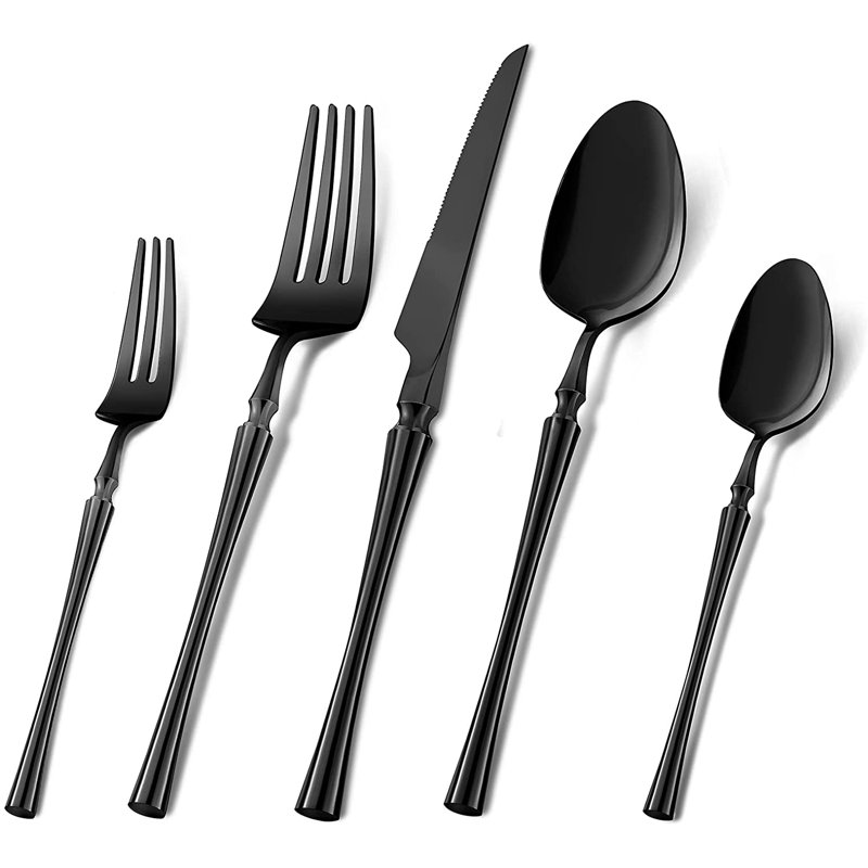 Ensemble de couverts 20 pièces Billib, service pour 4, Noir