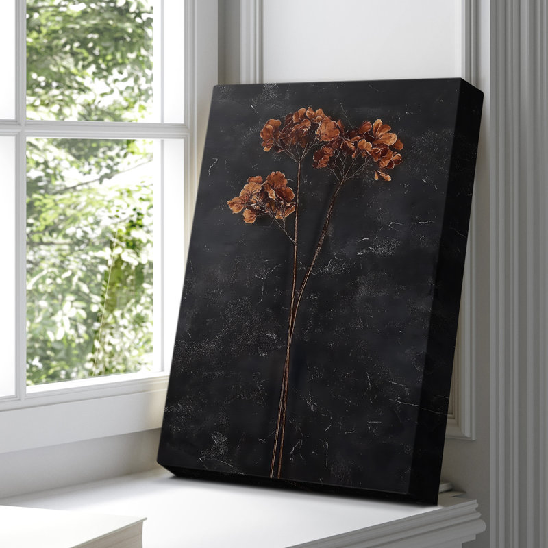 Floral - Toile tendue avec châssis de la bibliothèque, H 27 po x l 18 po