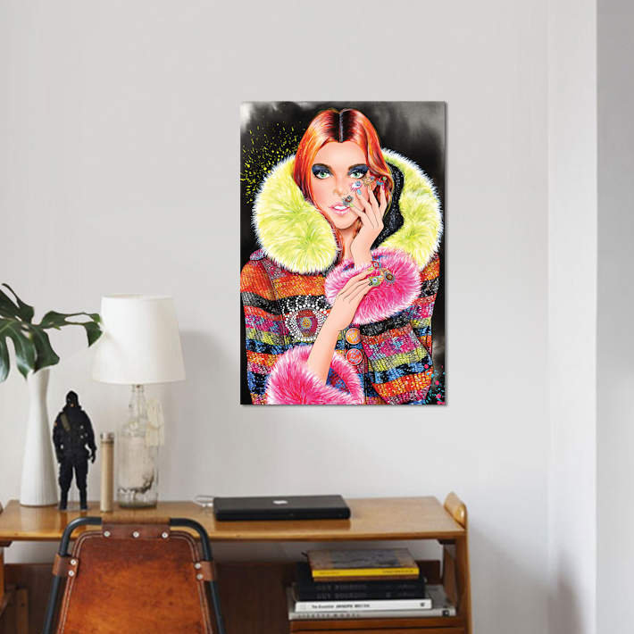 «I See You», impression sur toile, H 40 po x l 26 po x P 1,5 po, Toile tendue, Pas de tapis