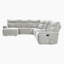 Canapé modulaire inclinable en tissu texturé 6 pièces 118,5 po Achernar-2118844682-2118844693