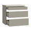 Add-On Chest of Drawers for Wardrobes, 3 Drawers, Engineered Wood, Gray, 53.5cm W x 78.2cm H x 52.7cm D-111362250