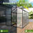 6X10ft Walk-In Outdoor Greenhouse - Polycarbonate Garden Greenhouse With Sturdy Aluminum Frame, Adjustable Vents, Lockable Door & UV Protection For Backyard-125343864-125343870