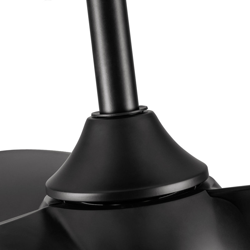 Éclairage de ventilateur de plafond à DEL intégré 28 po avec pales ABS, Noir