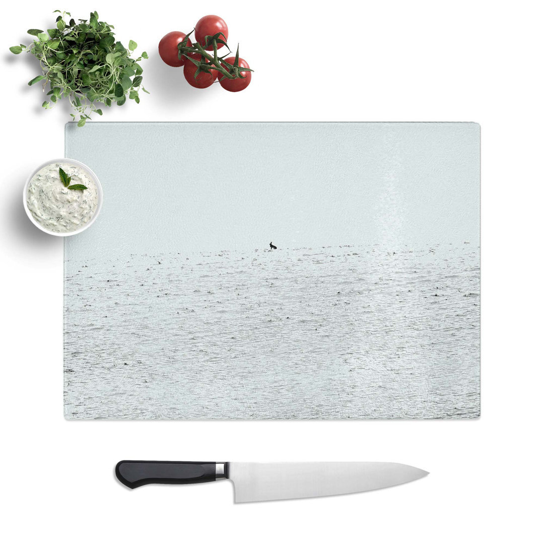 Glass Hare At Wintertime Chopping Board
